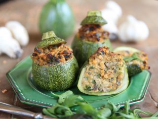 Courgette farcie aux aubergines