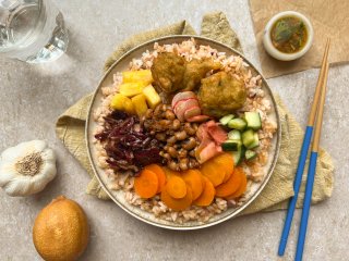 Poke bowl morue et haricots niébé