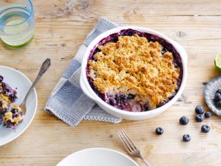 Crumble aux myrtilles