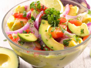 Ceviche d'avocat et patate douce