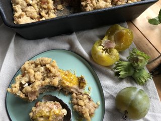 Crumble végan aux reines-claudes