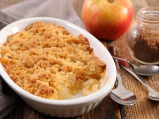 Crumble végan aux poires