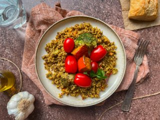 Pesto rosso végan potiron quinoa