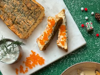 Terrine de saumon et crème d'aneth