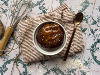 Fondant au chocolat et caramel salé