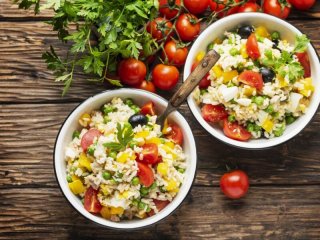 Salade de riz aux légumes grillés