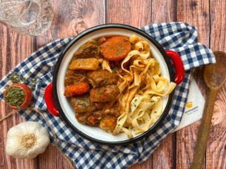 Carbonade de boeuf aux tagliatelles