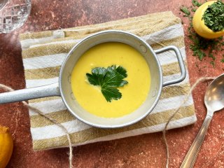 Velouté d'asperges vertes à la patate douce