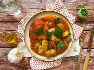 Poêlée de légumes de saison et grenailles persillées