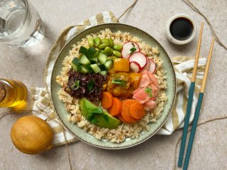 Poke bowl avocat ponzu