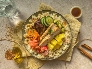 Poke bowl poulet ananas