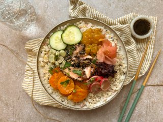 Bowl au saumon et chutney à la mangue