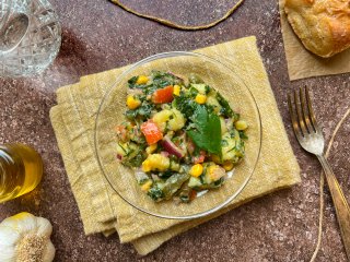 Avocat et pommes de terre au saumon fumé