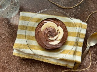 Panna cotta banane chocolat