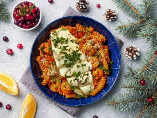 SPECIAL NOEL - Poisson blanc et fusillis à la crème de saumon fumé