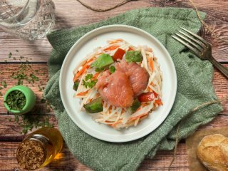 Salade de panais au saumon fumé
