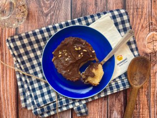 Gâteau renversé chocolat marrons