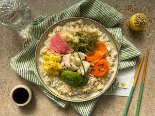 Poke bowl daurade et mangue