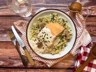 SPECIAL NOEL - Blanquette de saumon aux champignons