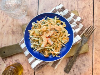 Coleslaw aux crevettes