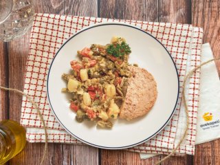 Thoïonade à l'oeuf et tomates balsamiques