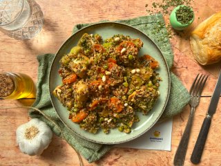 Blanquette d'artichaut et légumes verts