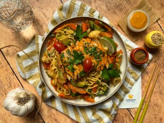 Poulet tandoori aux nouilles