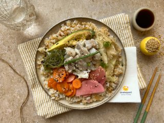 Poke bowl daurade avocat