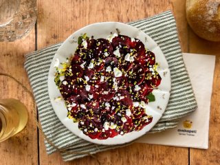 Carpaccio de betterave et féta