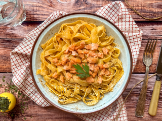Tagliatelles au saumon