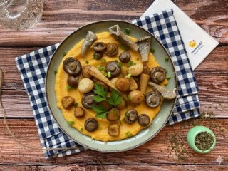 Mijotée de légumes et purée de potimarron aux châtaignes SPECIAL NOEL