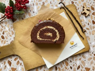 Bûche chocolat au lait et caramel salé SPECIAL NOEL