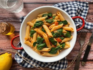Pennes aux épinards
