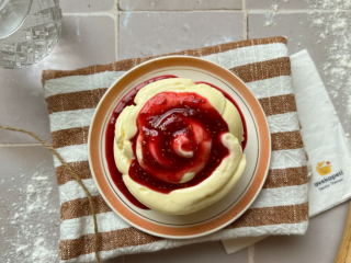 Sablé ganache et coulis de fruits rouges