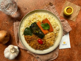 Poisson blanc aux aubergines et écrasée de patate douce PLAT SPECIAL