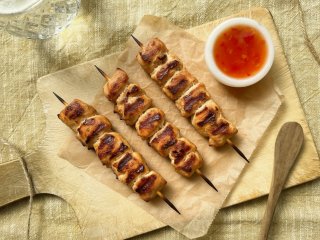 Brochette de poulet marinée aux épices