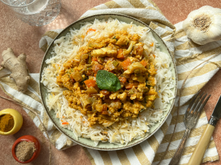 Curry de pois chiches et riz basmati