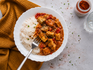 Rougail poulet et riz basmati