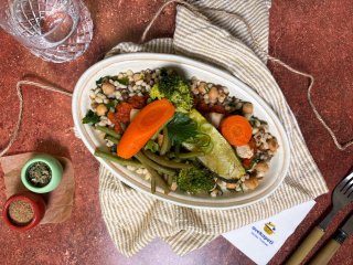 Poêlée de légumes et légumineuses au tofu