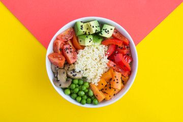 Poke bowl fruits légumes
