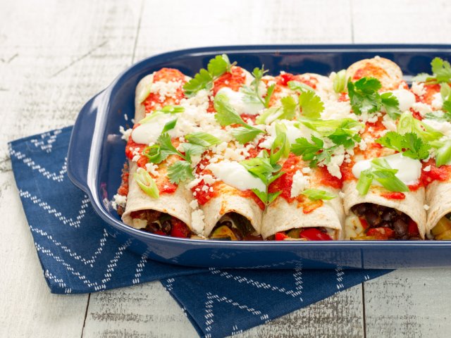 Enchiladas rouges végétariennes