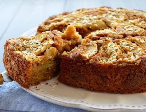 Gâteau aux pommes et aux flocons d'avoine