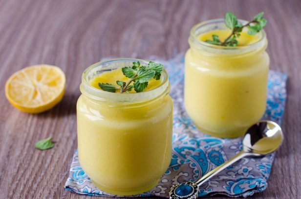 Crème au citron et biscuit moelleux
