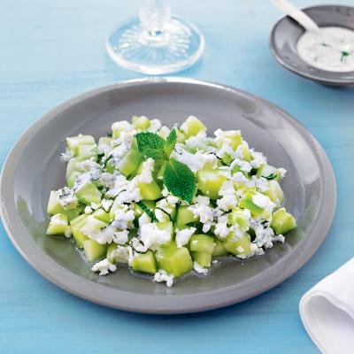 Salade de concombre menthe et féta